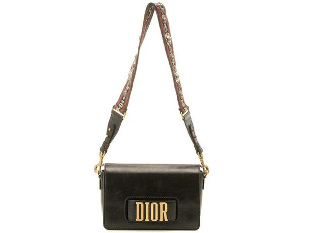 Christian Dior bag Hobo flap black leather suede